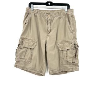 The North‎ Face Size 34 Khaki Color Cargo Shorts Regular Fit Pockets Casual